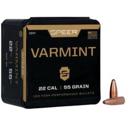 .224/22cal 55gr Spitzer Soft Point (Speer) - 100 Projectiles