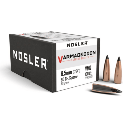 6.5mm (.264) 90gr Varmageddon FB Tipped (Nosler) - 100 projectiles