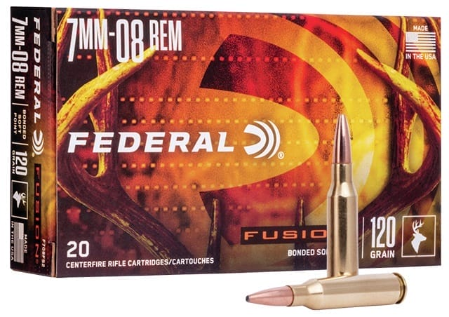 7mm-08 Rem 120gr Bonded Soft Point (Federal Fusion)